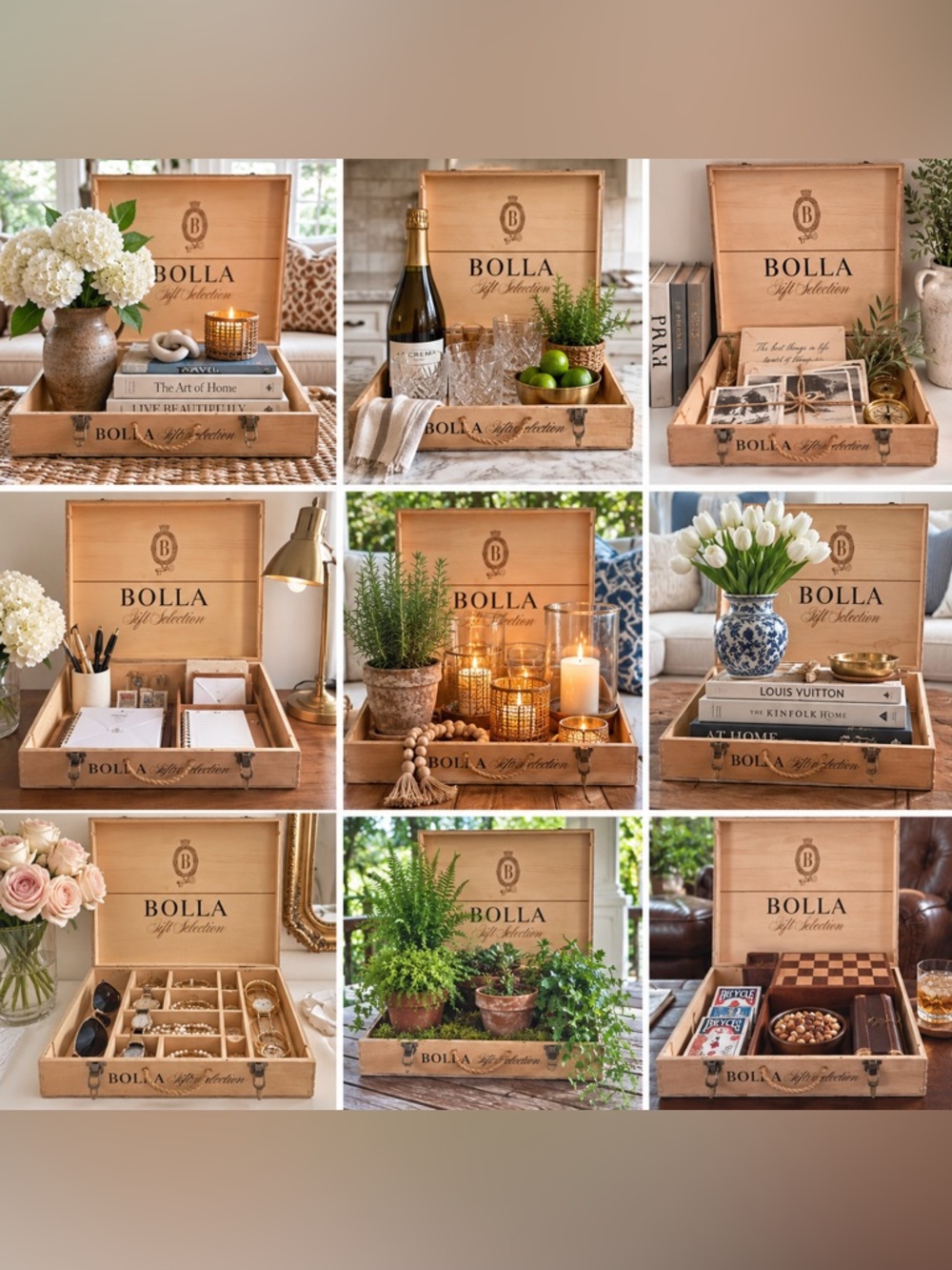 Vintage BOLLA Gift Selection Box - Wood